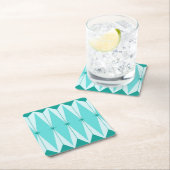 幾何学的なダイヤモンド及びスターバストはコースターを壁紙を張ります スクエアペーパーコースター (インサイチュ)