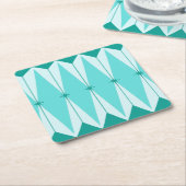 幾何学的なダイヤモンド及びスターバストはコースターを壁紙を張ります スクエアペーパーコースター (アングル)