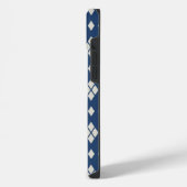 幾何学的なダイヤモンド柄 iPhoneケース (左側面)