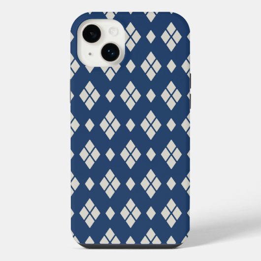 幾何学的なダイヤモンド柄 iPhoneケース (裏面)