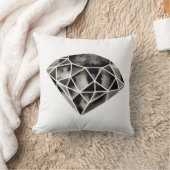 幾何学的なダイヤモンド。 モダン。 白黒。 枕 (ブランケット)