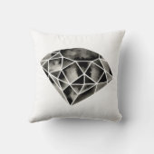 幾何学的なダイヤモンド。 モダン。 白黒。 枕 (裏面)