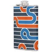 幾何学的なツイスト線ヴィンテージ フラスク (左)