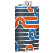 幾何学的なツイスト線ヴィンテージ フラスク (右)