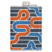 幾何学的なツイスト線ヴィンテージ フラスク (裏面)