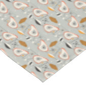 幾何学的なティール（緑がかった色）及び青いパターン テーブルクロス (アングル)