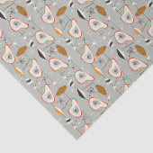 幾何学的なティール（緑がかった色）及び青いパターン 薄葉紙 (詳細)