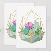 幾何学的なテラリウム 招待状 (正面/裏面)