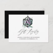 幾何学的なテラリウム 花のウェディングギフト登録 エンクロージャーカード (正面/裏面)