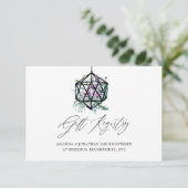幾何学的なテラリウム 花のウェディングギフト登録 エンクロージャーカード (スタンド正面)