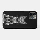 幾何学的なデザインの猫のポリゴナルアート Case-Mate iPhoneケース (裏面(横))