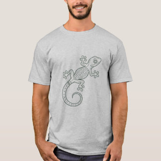 幾何学的なトカゲ ヤモリ - トライバル ボホ アニマル デザイン Tシャツ