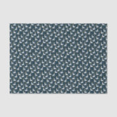 幾何学的なトナカイと星ネイビーブルー 薄葉紙 (正面)