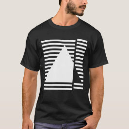幾何学的なトライアングル・バウハウス風デザイン Tシャツ