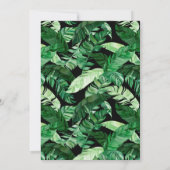 幾何学的なトロピカルジャングルのウェディングゲスト縮小発表 案内状 (裏面)
