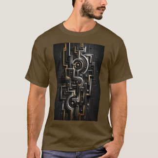 幾何学的なネクサス回路の驚くべきデザイン Tシャツ