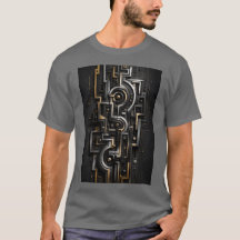 幾何学的なネクサス回路の驚くべきデザインTシャツ