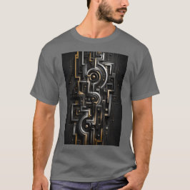 幾何学的なネクサス回路の驚くべきデザインTシャツ Tシャツ