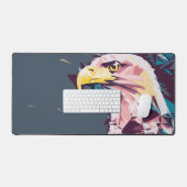 幾何学的なハゲのワシ デスクマット (キーボード&マウス)