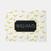 幾何学的なバナナは|あなたの名前を加えます ドアマット (正面)