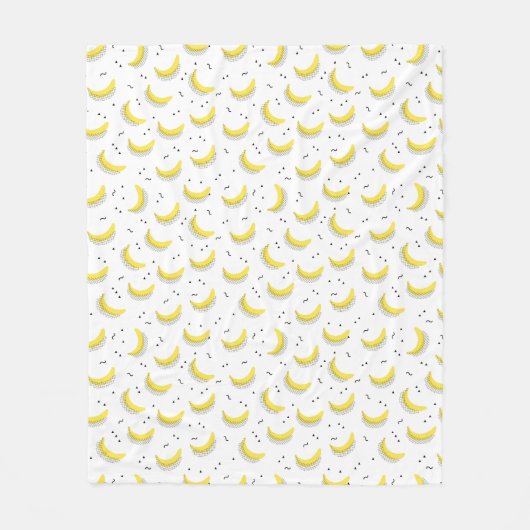 幾何学的なバナナ フリースブランケット (正面)