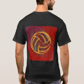 幾何学的なバレーボール Tシャツ (裏面)