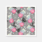 幾何学的なパイナップルテクスチャパターン スタンダードカクテルナプキン (正面)