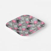 幾何学的なパイナップルテクスチャパターン ペーパープレート (傾斜あり)