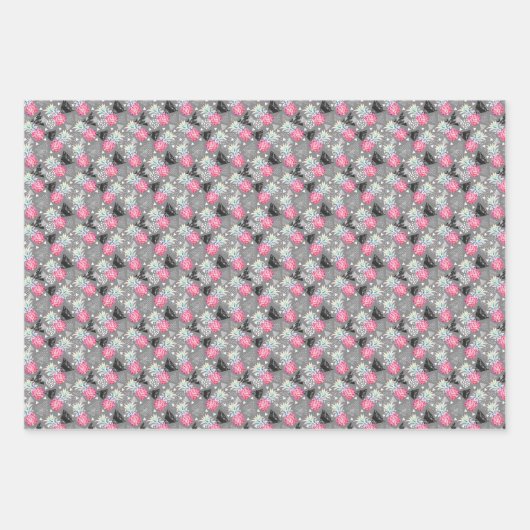 幾何学的なパイナップルテクスチャパターン ラッピングペーパーシート (正面2)