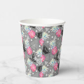 幾何学的なパイナップルテクスチャパターン 紙コップ (右)