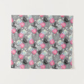 幾何学的なパイナップル織り目加工パターン タペストリー (正面(横))