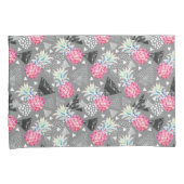 幾何学的なパイナップル織り目加工パターン 枕カバー (正面右)