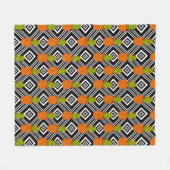 幾何学的なパイナップル フリースブランケット (正面(横))