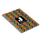 幾何学的なパイナップル|モノグラム ノートブック (右側)