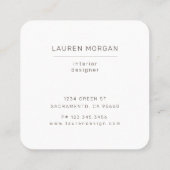 幾何学的なパステルカラーのモダンなミニマル名刺 スクエア名刺 (裏面)