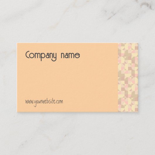 幾何学的なパステルベージュQR名刺 名刺 (正面)