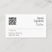 幾何学的なパステルベージュQR名刺 名刺 (裏面)