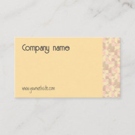 幾何学的なパステルベージュQR名刺 名刺