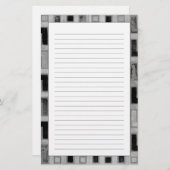 幾何学的なパターンが付いているアフリカ人のMudclothの織物 便箋 (正面/裏面)