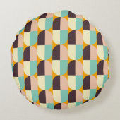 幾何学的なパターンが重なり合う半円 ラウンドクッション (裏面)