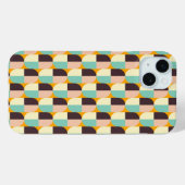 幾何学的なパターンが重なり合う半円 Case-Mate iPhoneケース (裏面 (横))