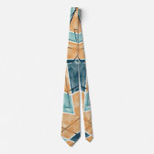 幾何学的なパターンのネックタイ ネクタイ (正面)