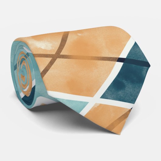 幾何学的なパターンのネックタイ ネクタイ (ロール)