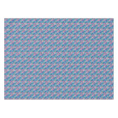 幾何学的なパターンのフラミンゴ及びやし テーブルクロス (正面(横))