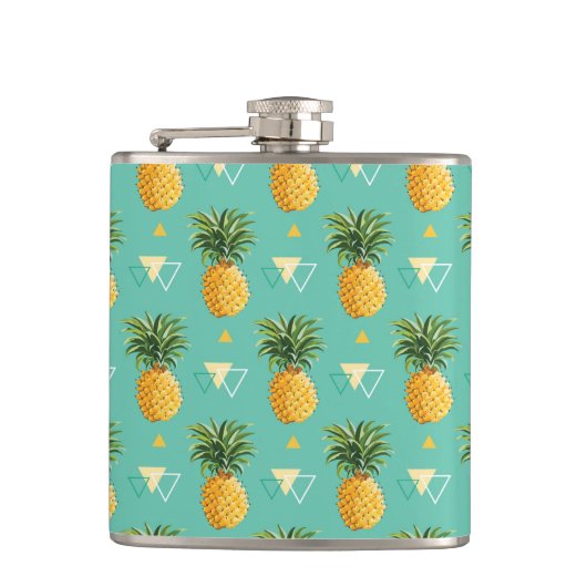 幾何学的なパターンの明るいパイナップル フラスク (正面)
