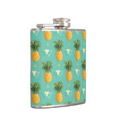 幾何学的なパターンの明るいパイナップル フラスク (右)