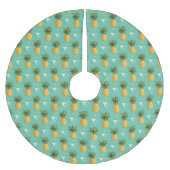 幾何学的なパターンの明るいパイナップル ブラッシュドポリエステルツリースカート (正面)