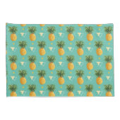 幾何学的なパターンの明るいパイナップル 枕カバー (裏面-右)