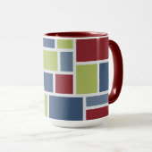 幾何学的なパターンカスタムなモノグラムのマグ マグカップ (正面右)