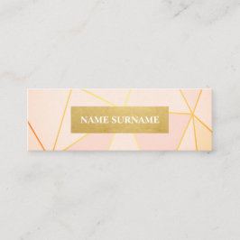 幾何学的なパターンモモの金ゴールドの小型名刺 スキニー名刺